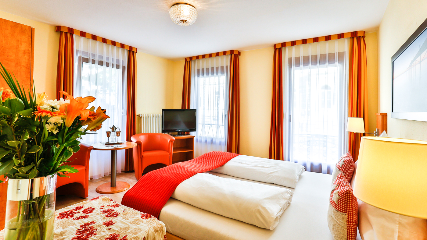 Doppelzimmer zum Wohlfühlen im Hotel Bischoff in Baden-Baden.